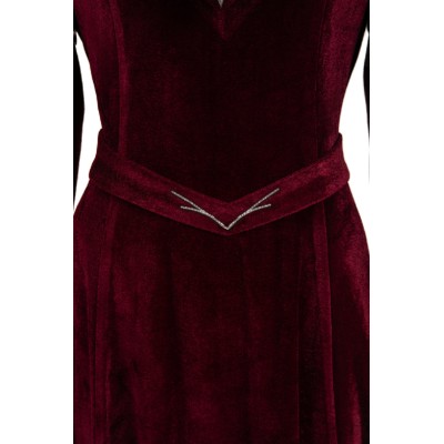 House of the Dragon Rhaenyra Targaryen Women Red Velvet Dress Medieval Suit Cosplay Costume Halloween Carnival Outfit