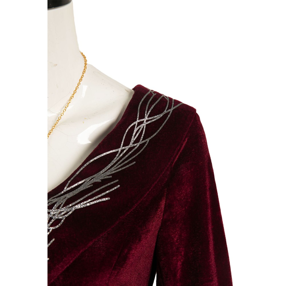House of the Dragon Rhaenyra Targaryen Women Red Velvet Dress Medieval Suit Cosplay Costume Halloween Carnival Outfit