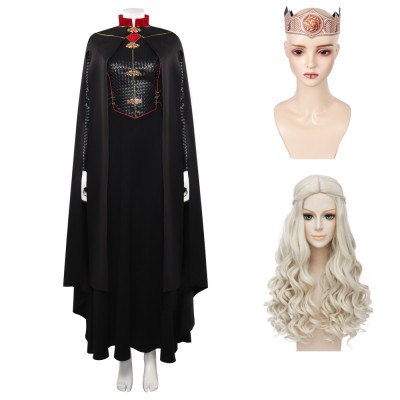 House of the Dragon Rhaenyra Targaryen Medieval Disguise Suit Cosplay Costume Halloween Carnival