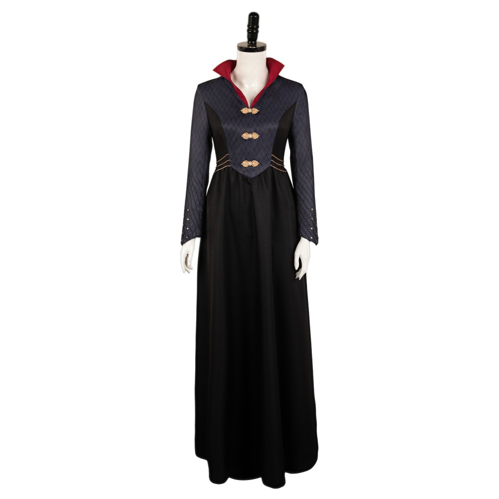 House of the Dragon Rhaenyra Targaryen Black Medieval Dress Suit Cosplay Costume Halloween Carnival Outfit