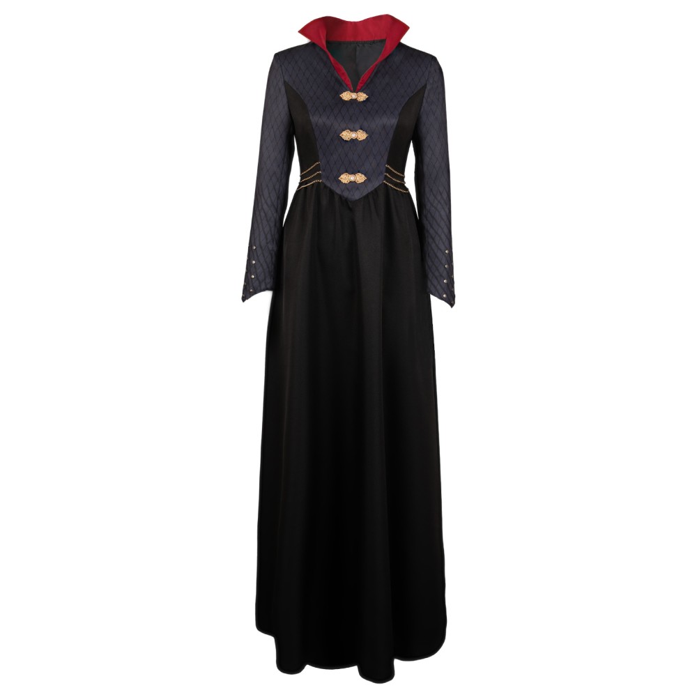 House of the Dragon Rhaenyra Targaryen Black Medieval Dress Suit Cosplay Costume Halloween Carnival Outfit
