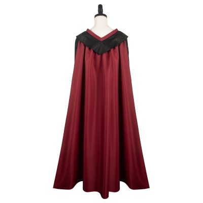 House of the Dragon Princess Rhaenys Targaryen Women Black Dress With Cloak Suit Cosplay Costume Halloween Carnival Outfit