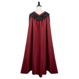 House of the Dragon Princess Rhaenys Targaryen Women Black Dress With Cloak Suit Cosplay Costume Halloween Carnival Outfit