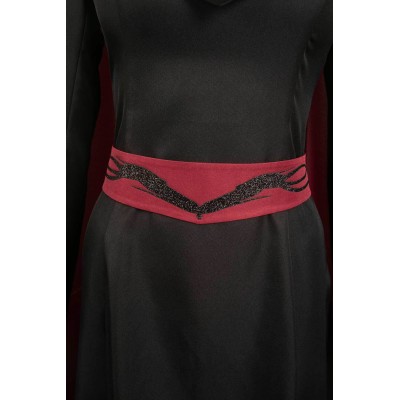 House of the Dragon Princess Rhaenys Targaryen Women Black Dress With Cloak Suit Cosplay Costume Halloween Carnival Outfit