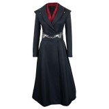House of the Dragon Princess Rhaenys Targaryen Black Dark Stripe Set Suit Cosplay Costume Halloween Carnival Outfit