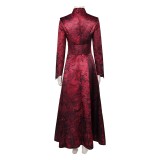 House of the Dragon Princess Rhaenyra Targaryen Women Red Cosplay Costume Halloween Carnival Outfit