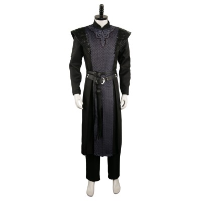 House of the Dragon Prince Daemon Targaryen Black Printed Set Medieval Suit Cosplay Costume Halloween Carnival Outfit