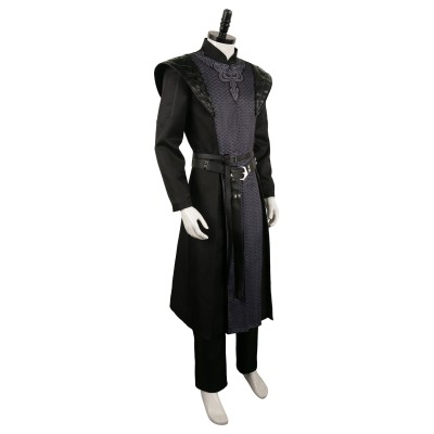 House of the Dragon Prince Daemon Targaryen Black Printed Set Medieval Suit Cosplay Costume Halloween Carnival Outfit
