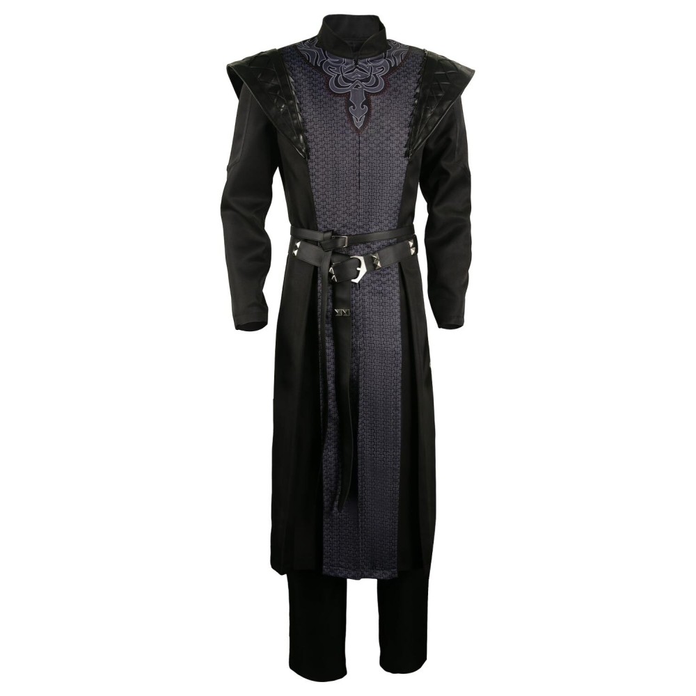 House of the Dragon Prince Daemon Targaryen Black Printed Set Medieval Suit Cosplay Costume Halloween Carnival Outfit