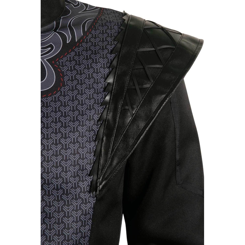 House of the Dragon Prince Daemon Targaryen Black Printed Set Medieval Suit Cosplay Costume Halloween Carnival Outfit