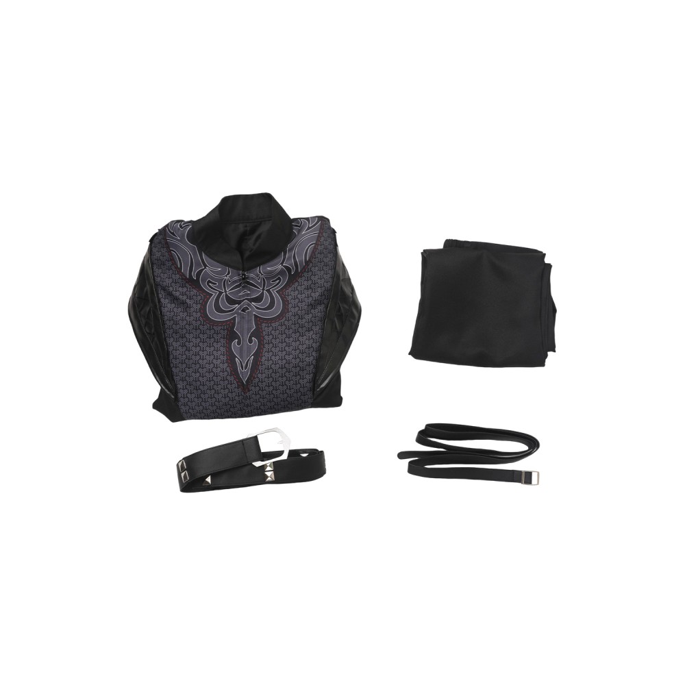 House of the Dragon Prince Daemon Targaryen Black Printed Set Medieval Suit Cosplay Costume Halloween Carnival Outfit