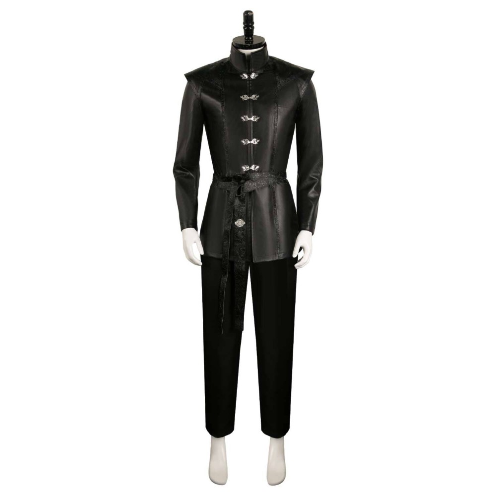House of the Dragon Prince Aemond Targaryen Black Full Set Medieval Suit Cosplay Costume Halloween Carnival Outfit