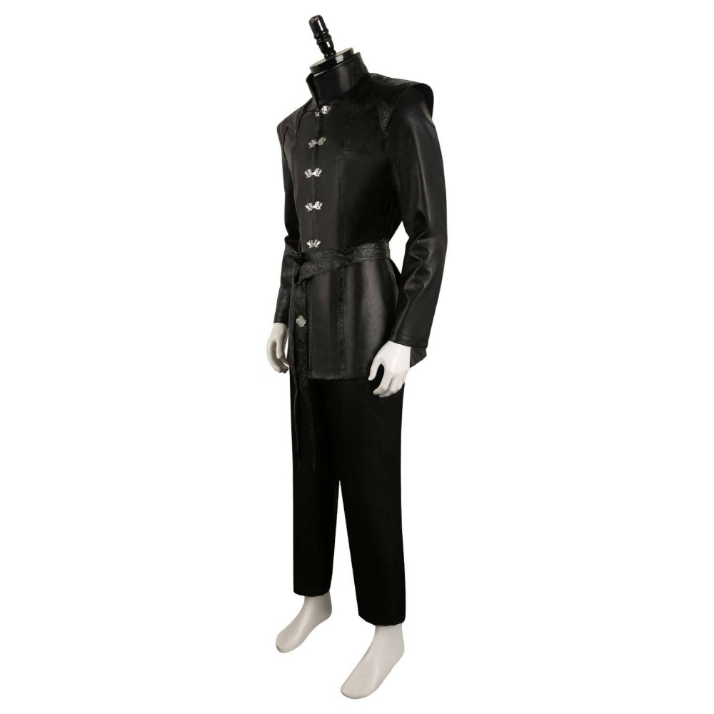 House of the Dragon Prince Aemond Targaryen Black Full Set Medieval Suit Cosplay Costume Halloween Carnival Outfit