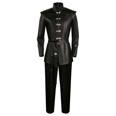 House of the Dragon Prince Aemond Targaryen Black Full Set Medieval Suit Cosplay Costume Halloween Carnival Outfit