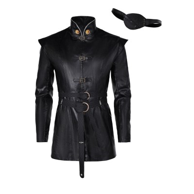 House of the Dragon Prince Aemond Targaryen Black Coat Suit Cosplay Costume Halloween Carnival Outfit