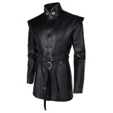 House of the Dragon Prince Aemond Targaryen Black Coat Suit Cosplay Costume Halloween Carnival Outfit