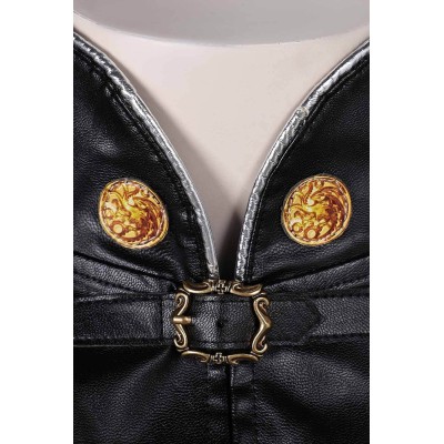 House of the Dragon Prince Aemond Targaryen Black Coat Suit Cosplay Costume Halloween Carnival Outfit