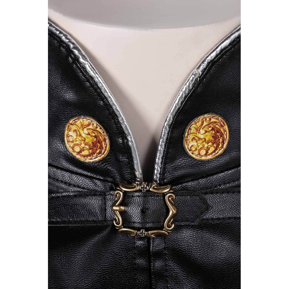House of the Dragon Prince Aemond Targaryen Black Coat Suit Cosplay Costume Halloween Carnival Outfit