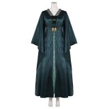 House of the Dragon Helaena Targaryen Dark Green Dress Medieval Suit Cosplay Costume Halloween Carnival Outfit