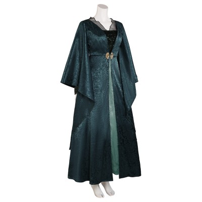 House of the Dragon Helaena Targaryen Dark Green Dress Medieval Suit Cosplay Costume Halloween Carnival Outfit