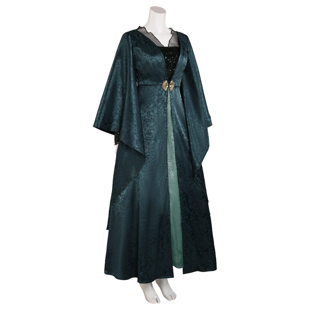 House of the Dragon Helaena Targaryen Dark Green Dress Medieval Suit Cosplay Costume Halloween Carnival Outfit