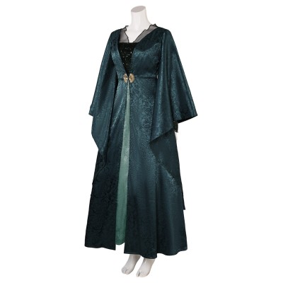 House of the Dragon Helaena Targaryen Dark Green Dress Medieval Suit Cosplay Costume Halloween Carnival Outfit