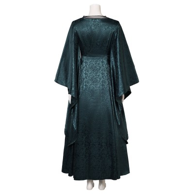 House of the Dragon Helaena Targaryen Dark Green Dress Medieval Suit Cosplay Costume Halloween Carnival Outfit