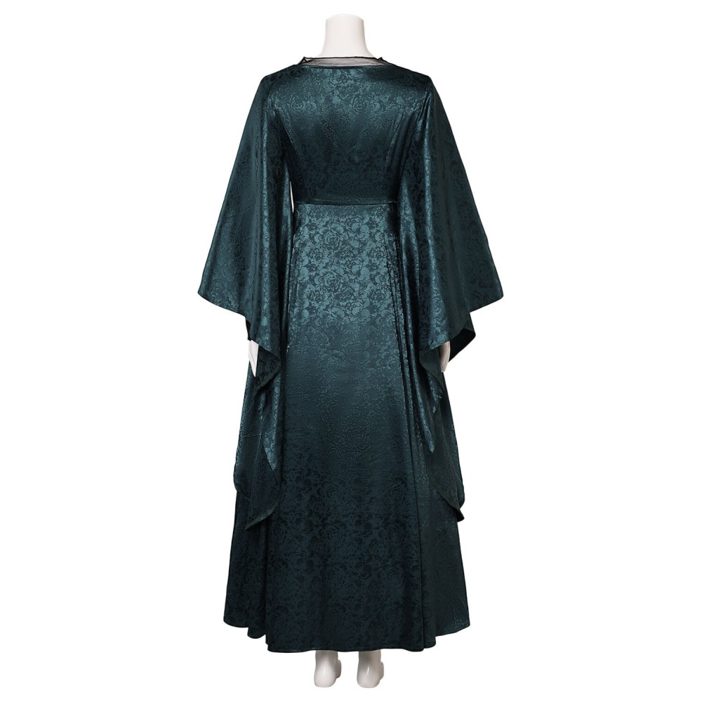 House of the Dragon Helaena Targaryen Dark Green Dress Medieval Suit Cosplay Costume Halloween Carnival Outfit
