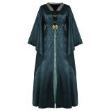 House of the Dragon Helaena Targaryen Dark Green Dress Medieval Suit Cosplay Costume Halloween Carnival Outfit