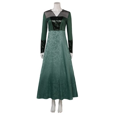 House of the Dragon Helaena Targaryen Dark Green Dress Medieval Suit Cosplay Costume Halloween Carnival Outfit