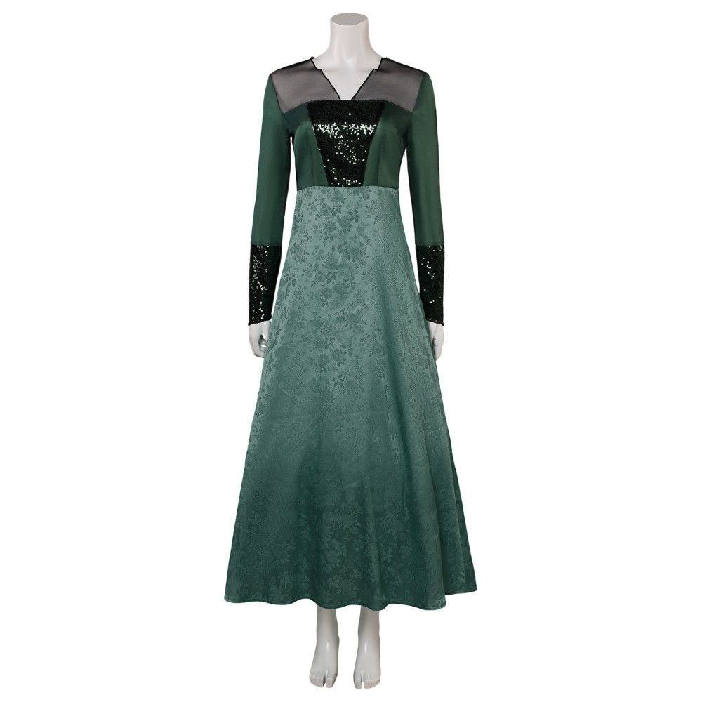 House of the Dragon Helaena Targaryen Dark Green Dress Medieval Suit Cosplay Costume Halloween Carnival Outfit