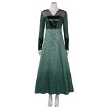House of the Dragon Helaena Targaryen Dark Green Dress Medieval Suit Cosplay Costume Halloween Carnival Outfit
