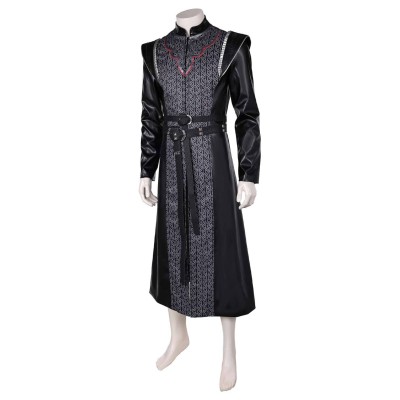 House of the Dragon Daemon Targaryen Black Set Suit Cosplay Costume Halloween Carnival Outfit