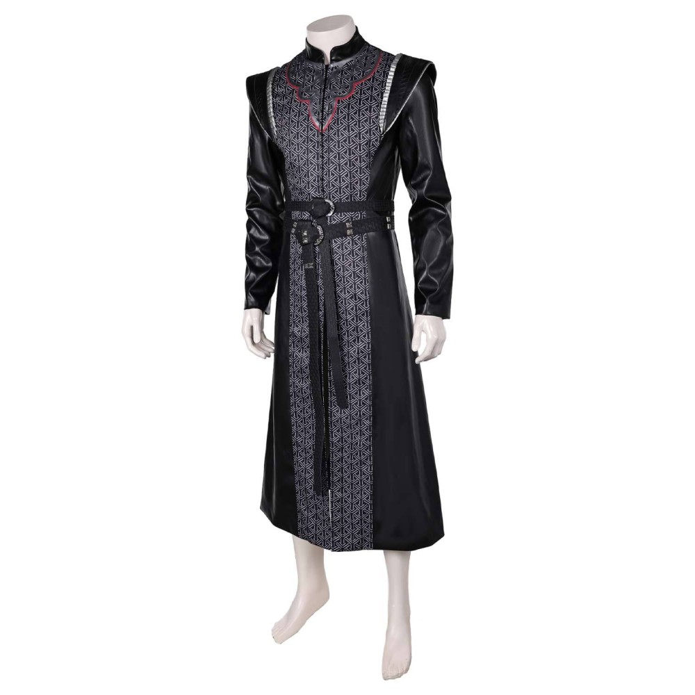 House of the Dragon Daemon Targaryen Black Set Suit Cosplay Costume Halloween Carnival Outfit