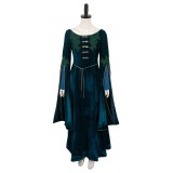 House of the Dragon Alicent Hightower Women Green Velvet&nbsp;Dress Medieval Suit Cosplay Costume Halloween Carnival Outfit
