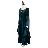 House of the Dragon Alicent Hightower Women Green Velvet&nbsp;Dress Medieval Suit Cosplay Costume Halloween Carnival Outfit