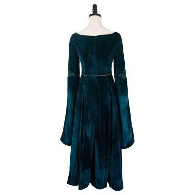 House of the Dragon Alicent Hightower Women Green Velvet&nbsp;Dress Medieval Suit Cosplay Costume Halloween Carnival Outfit