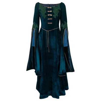 House of the Dragon Alicent Hightower Women Green Velvet&nbsp;Dress Medieval Suit Cosplay Costume Halloween Carnival Outfit