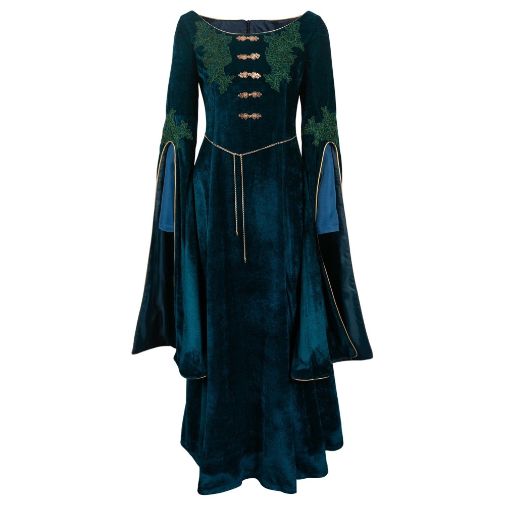 House of the Dragon Alicent Hightower Women Green Velvet&nbsp;Dress Medieval Suit Cosplay Costume Halloween Carnival Outfit