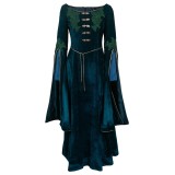 House of the Dragon Alicent Hightower Women Green Velvet&nbsp;Dress Medieval Suit Cosplay Costume Halloween Carnival Outfit
