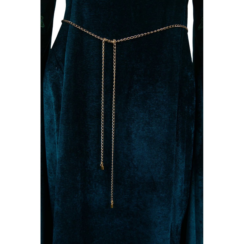 House of the Dragon Alicent Hightower Women Green Velvet&nbsp;Dress Medieval Suit Cosplay Costume Halloween Carnival Outfit