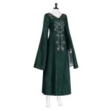 House of the Dragon Alicent Hightower Women Green Dress Cosplay Costume Halloween Carnival Outfit