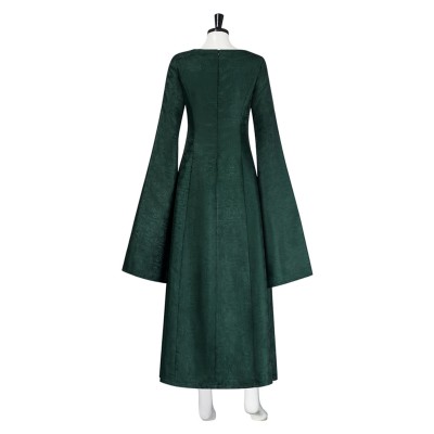 House of the Dragon Alicent Hightower Women Green Dress Cosplay Costume Halloween Carnival Outfit