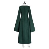 House of the Dragon Alicent Hightower Women Green Dress Cosplay Costume Halloween Carnival Outfit