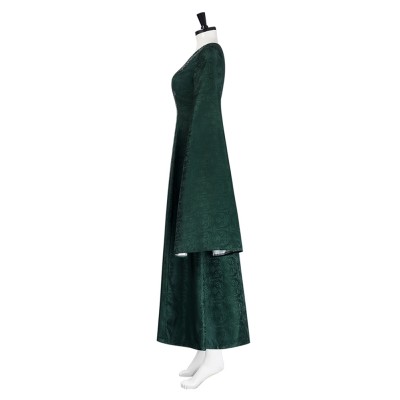 House of the Dragon Alicent Hightower Women Green Dress Cosplay Costume Halloween Carnival Outfit