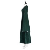 House of the Dragon Alicent Hightower Women Green Dress Cosplay Costume Halloween Carnival Outfit