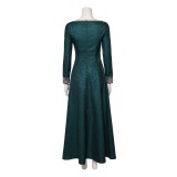 House of the Dragon Alicent Hightower Women Green Dress Cosplay Costume Halloween Carnival
