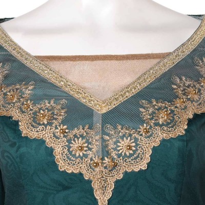 House of the Dragon Alicent Hightower Women Green Dress Cosplay Costume Halloween Carnival
