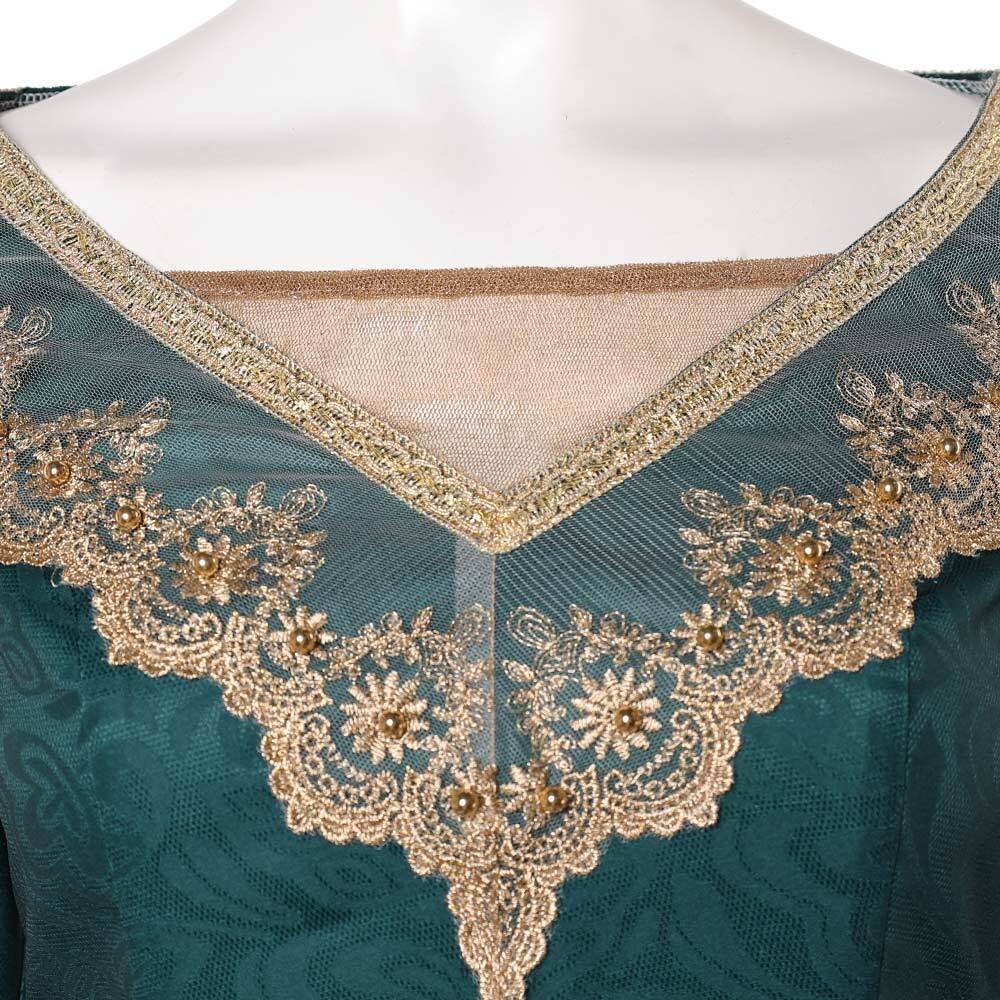 House of the Dragon Alicent Hightower Women Green Dress Cosplay Costume Halloween Carnival