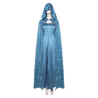 House of the Dragon Alicent Hightower Women Blue Cosplay Costume Halloween Carnival Outfit
